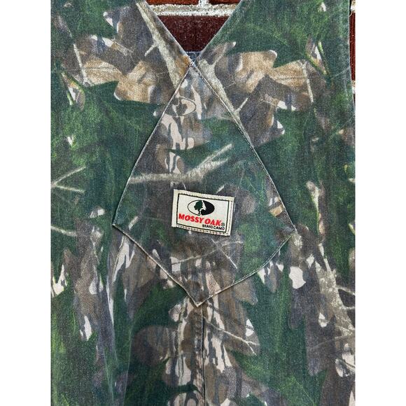Mossy Oak Camo Bib Overalls Green Brown Hunting Utility Workwear - Picture 6 of 8
